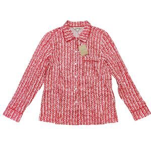 NWT Boden Heart Cotton Sateen Pajama Shirt Size 8